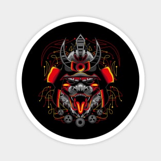 samurai head mask Magnet